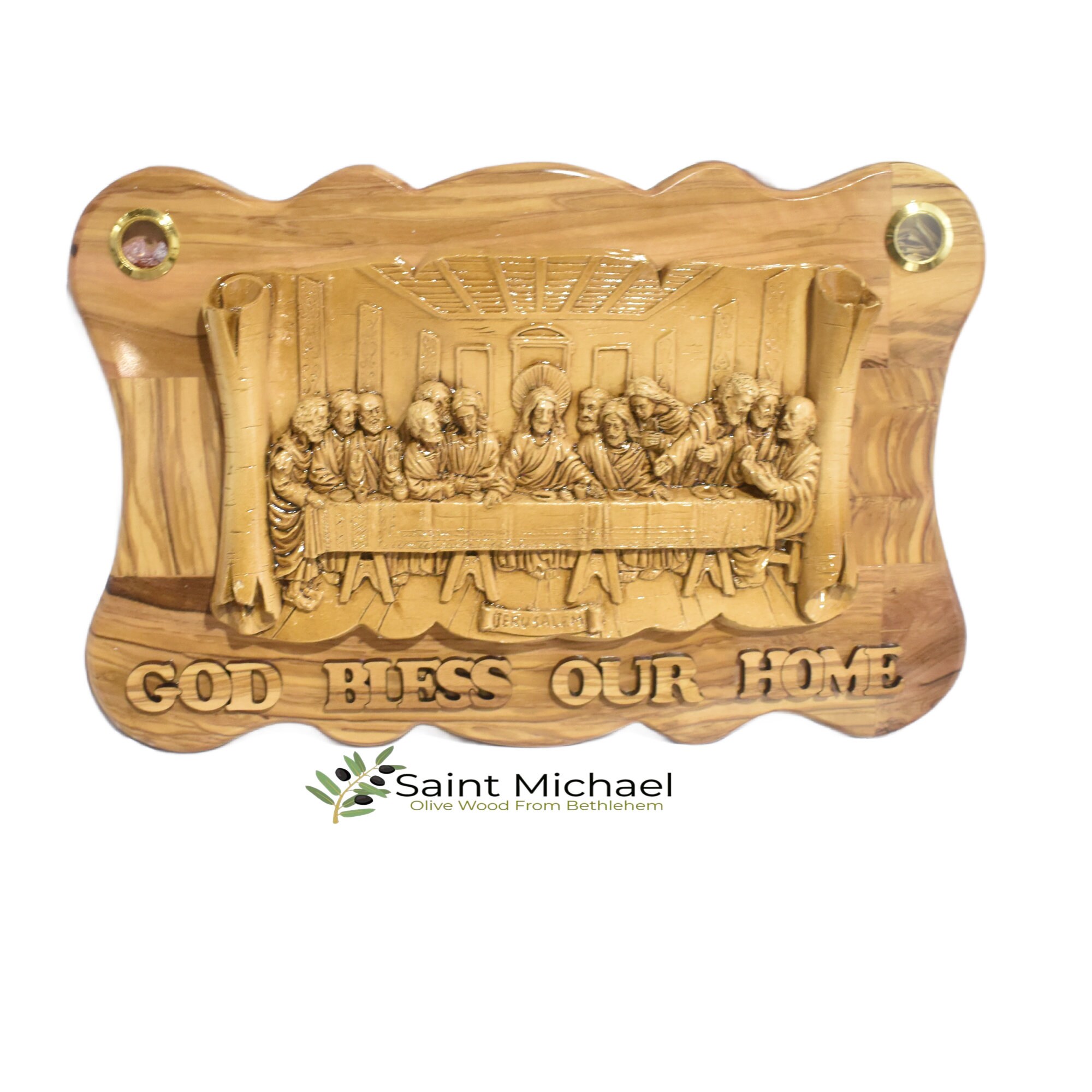 Olive Wood Last Supper Wall Plaque: Holy Land Home Blessing Gift - Etsy