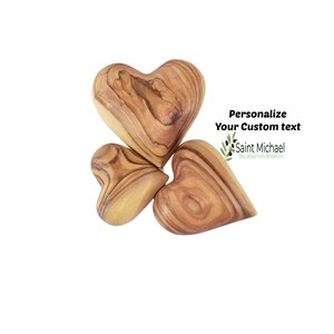 Personalized Olive Wood Heart, Bethlehem Engraved Keepsake, Custom Holy Land Gift image 12