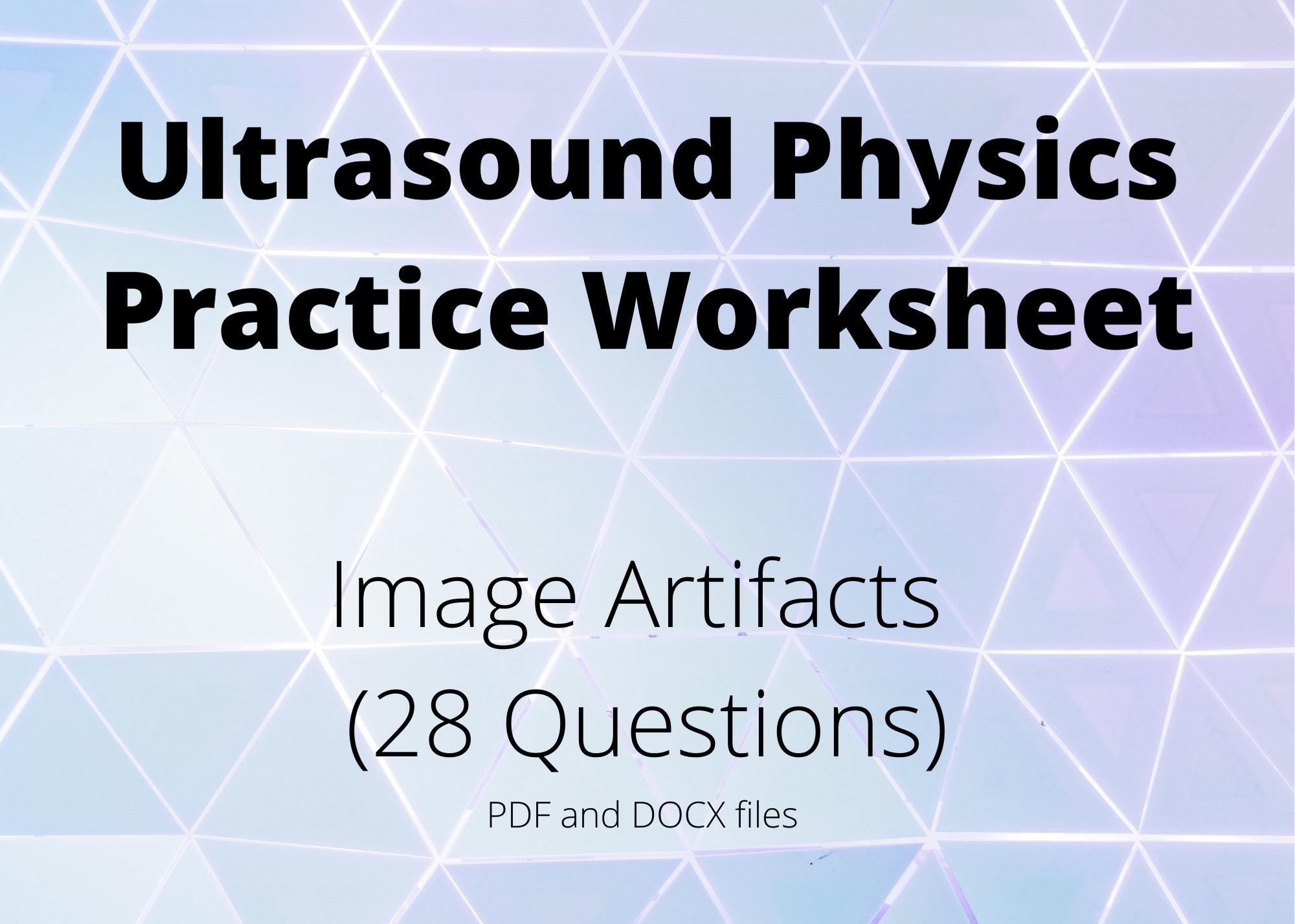 Sonographer Ultrasound Physics Practice Worksheet 5 Etsy