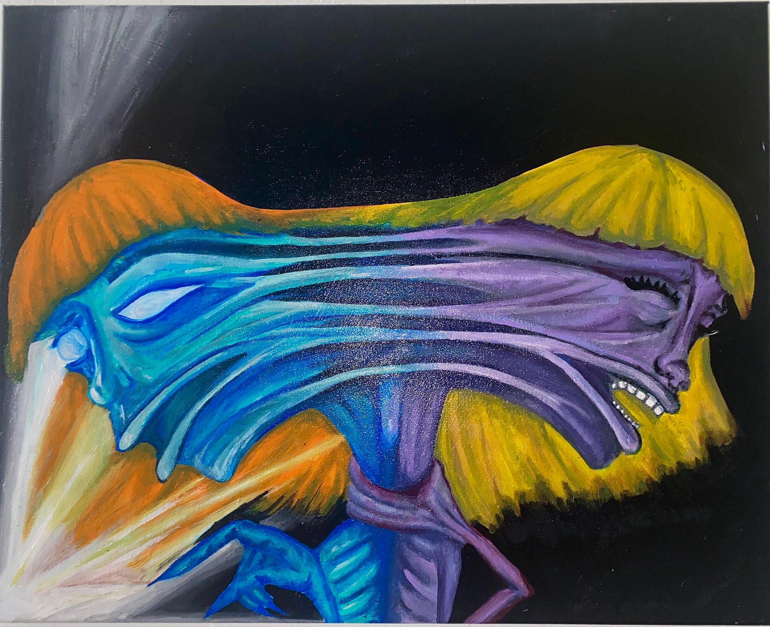 Paresse Acrylique sur toile  Etsy
