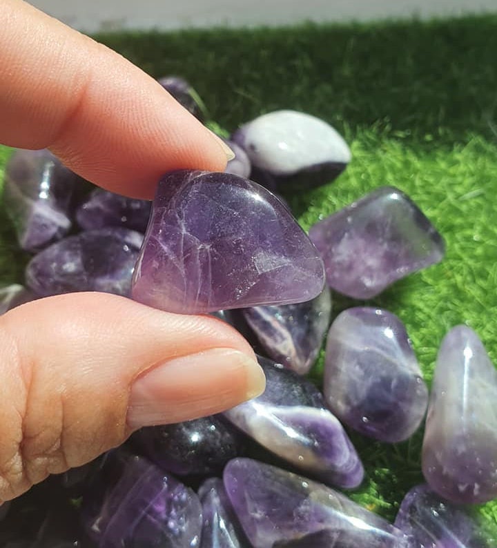 Pierre Roulée Améthyste Zambie