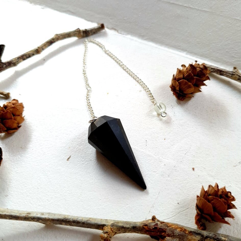 Pendule Conique Amethyste, Quartz Rose, Tourmaline Noire