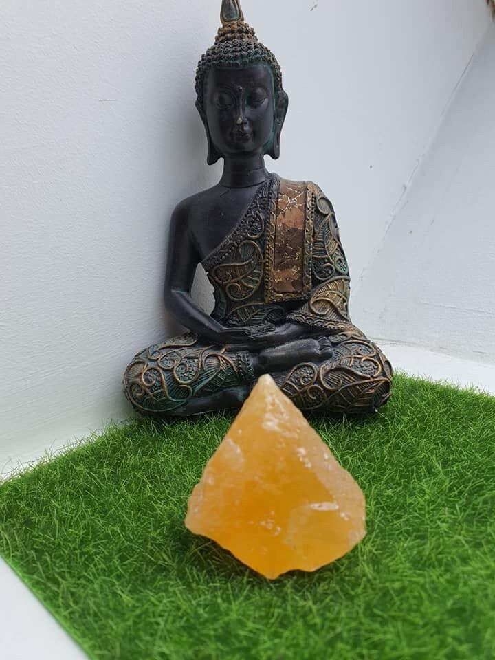 Pierre Brute Calcite Orange