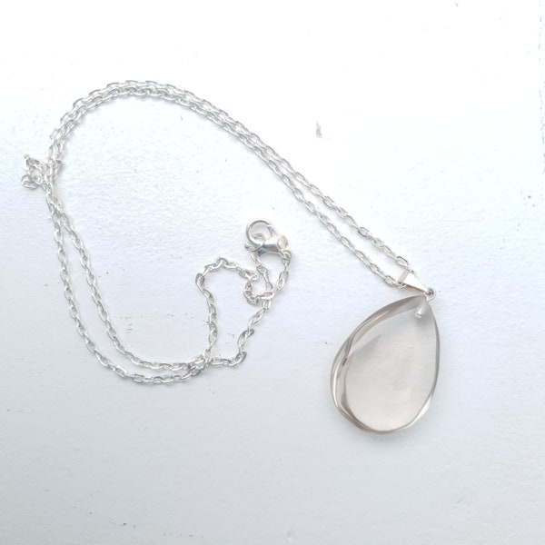 Collier Goutte Quartz Fumé