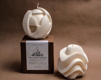 Sculptural Sphere Candle Inspired by Architecture
