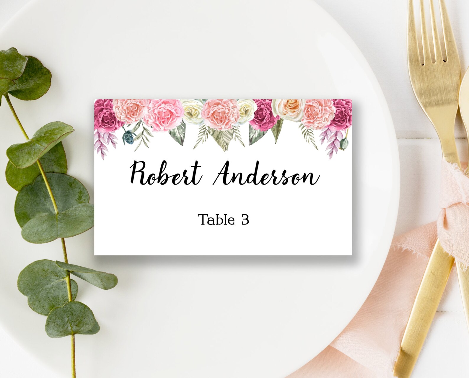 Printable Table Name Card Editable Place CardsEditable | Etsy