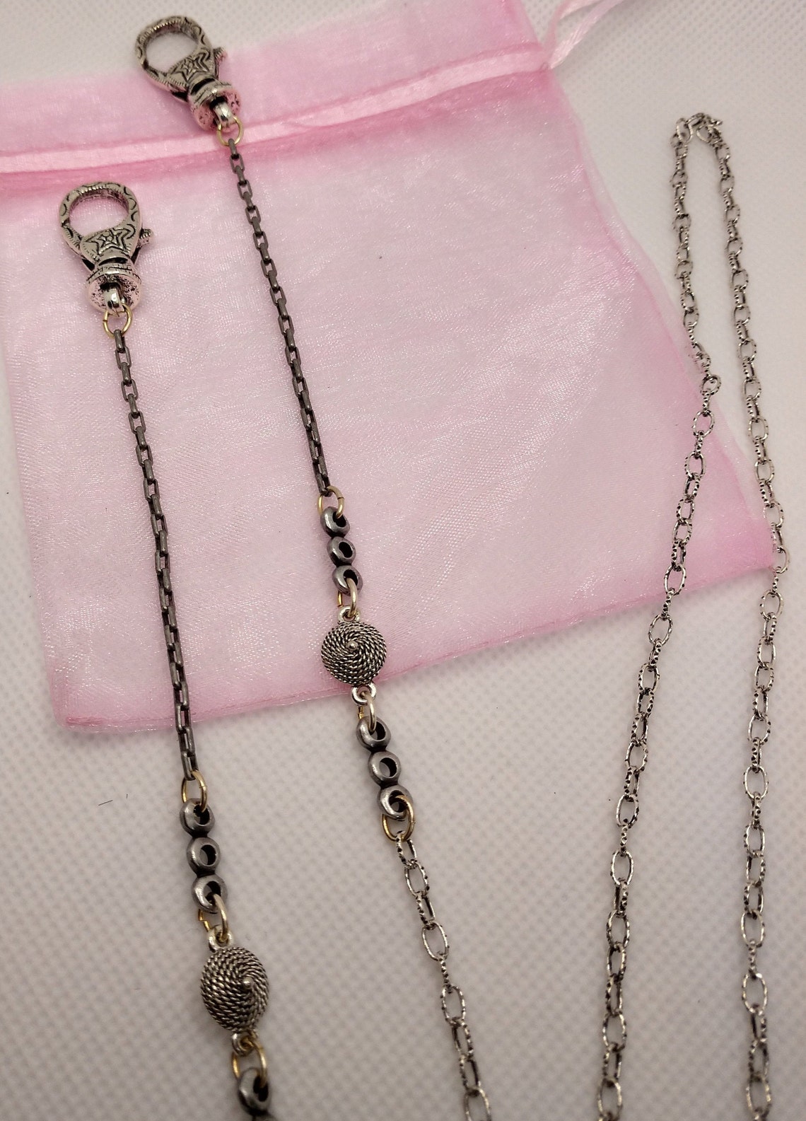 MASK CHAINS/ FACE Mask Chains Silver for Women Etsy