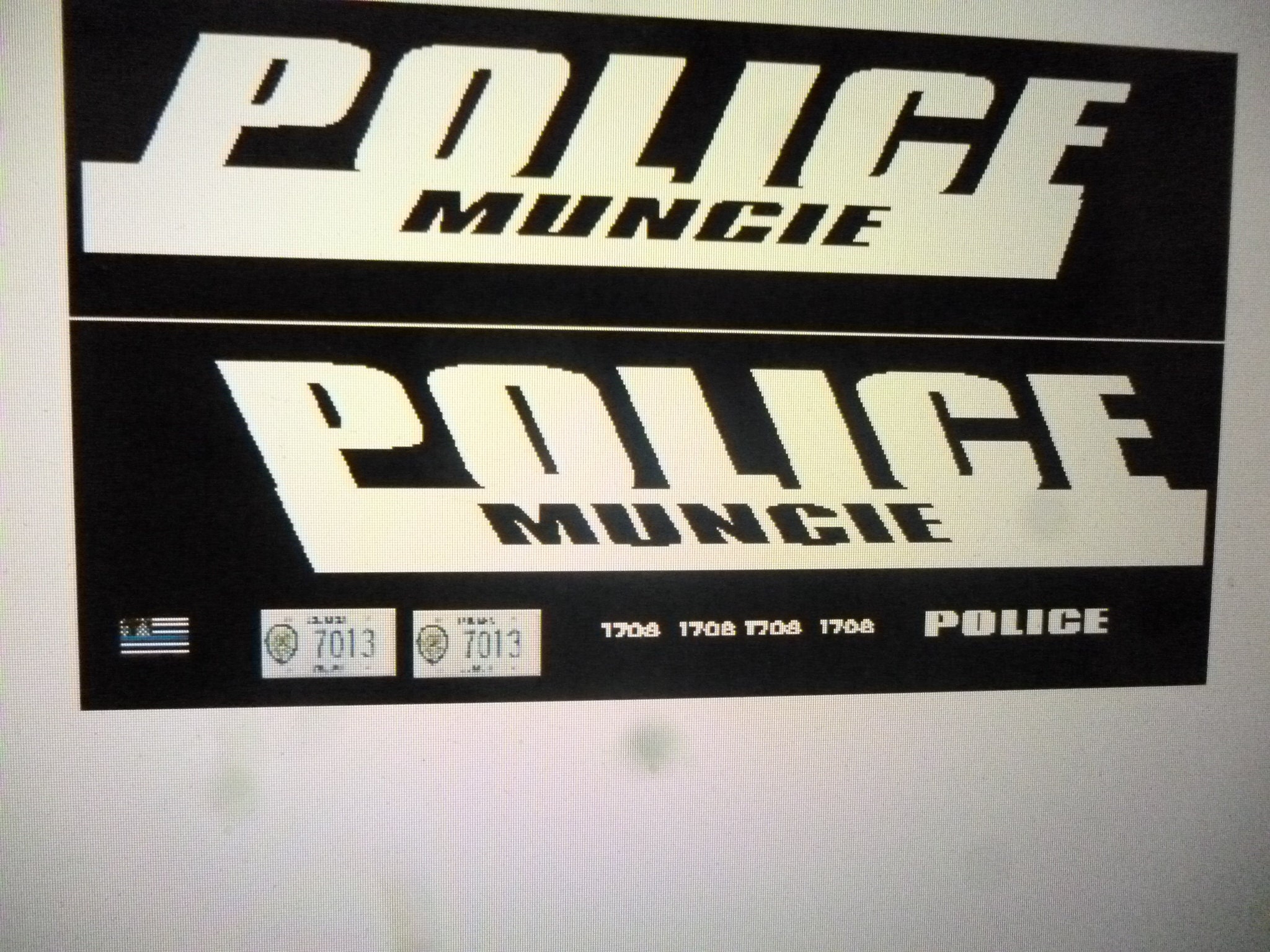 Muncie Indiana Police Patrol Car Decals Etsy