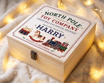 Christmas Eve Box – Personalised Wooden Printed Name Keepsake Box