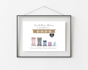 New Baby Gift, Personalised And Then There Were Five Print, Gift For Wife After Birth, Presents For New Mums, Postpartum Gift
