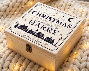 Christmas Eve Box – Personalised Wooden Printed Name Keepsake Box