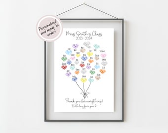Teacher Gift, Thank You Teacher Gifts, Teacher Appreciation, End Of Term Gifts, Teacher Gift From Class, School Leaver Class of 2026, A4