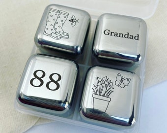 PERSONALISED GARDENER ICE Cubes | Gin Stones | Whiskey Stones | Wedding | Grandparents | Gift | Christmas |Silver wedding | Gardening