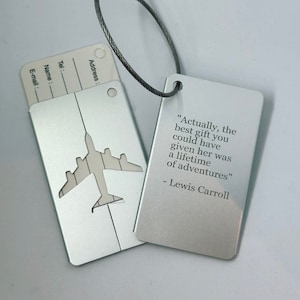 PERSONALISED QUOTE Luggage Tag | Holiday | Travel | Suitcase | Lapland | Anniversary | Christmas | Bag Tag | ID Tag | Birthday