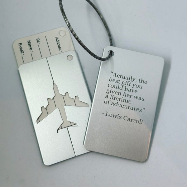 PERSONALISED QUOTE Luggage Tag | Holiday | Travel | Suitcase | Lapland | Anniversary | Christmas | Bag Tag | ID Tag | Birthday