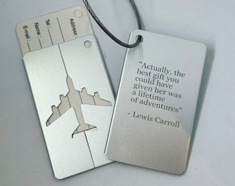 PERSONALISED QUOTE Luggage Tag | Holiday | Travel | Suitcase | Lapland | Anniversary | Christmas | Bag Tag | ID Tag | Birthday