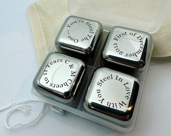 ANNIVERSARY 11 YEARS Ice Cubes | Gin Stones | Valentines | Wedding | Anniversary | Gift | Silver Wedding |Couples | 11 Years | Christmas