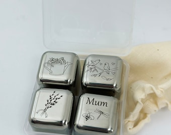 MUM MOTHERS DAY Ice Cubes | Gin Stones | Whiskey Stones | Wedding | Anniversary | Gift | Silver Wedding |Couples | Mum | Mother