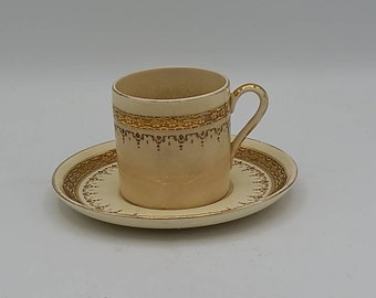 Cup and Saucer, Ceam - Gold Crown Devon. Made in England.