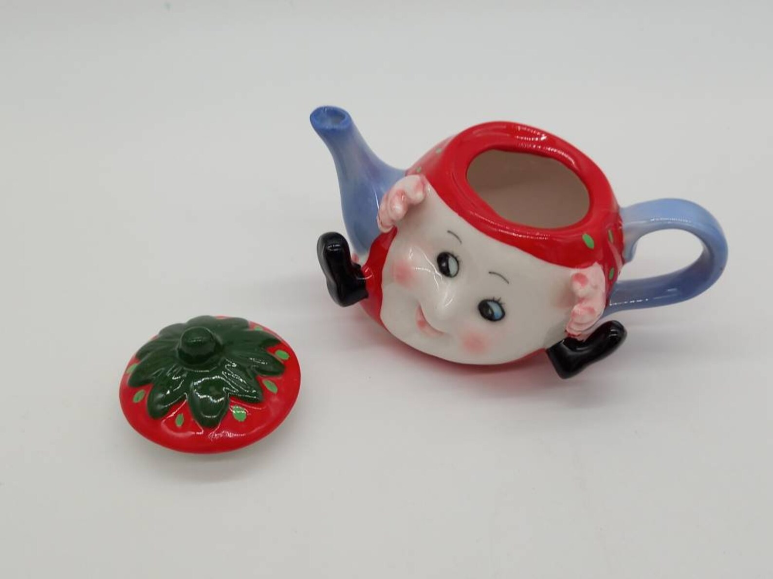 Miniature Novelty Teapot Strawberry Teapot Quirky Etsy