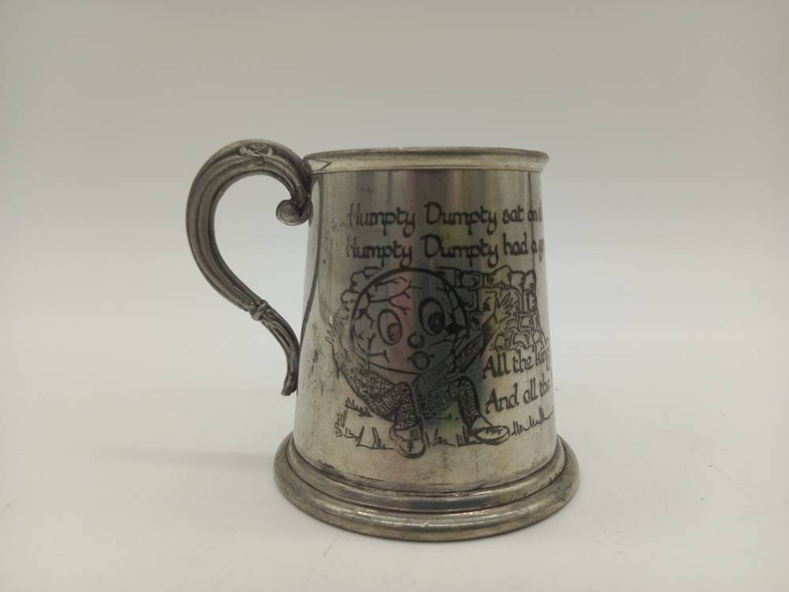 Nursery Rhymes Pewter Tankard Humpty Dumpty Drinking Cup. Etsy