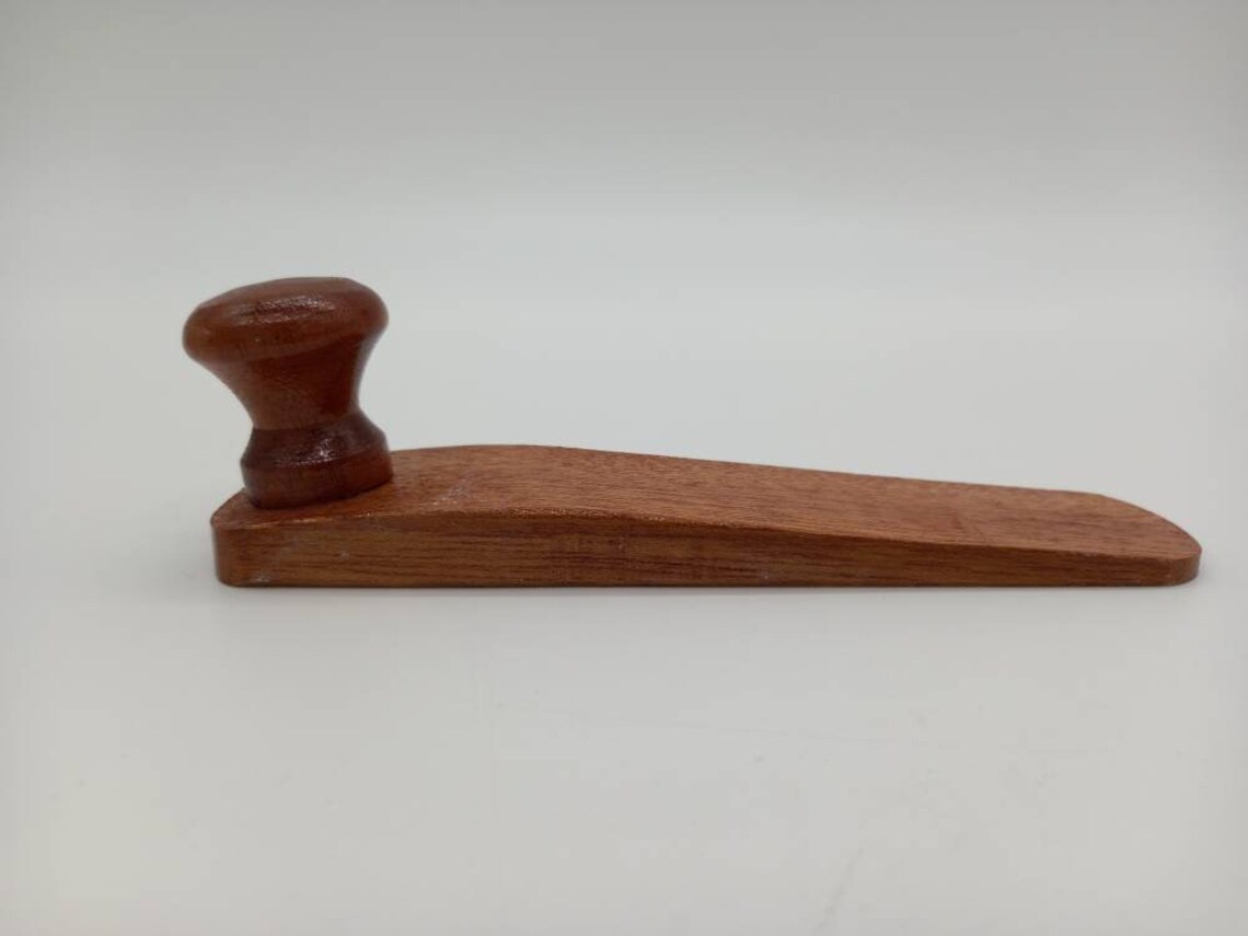 Vintage Varnished Wooden Door Stop 15cm Long Etsy