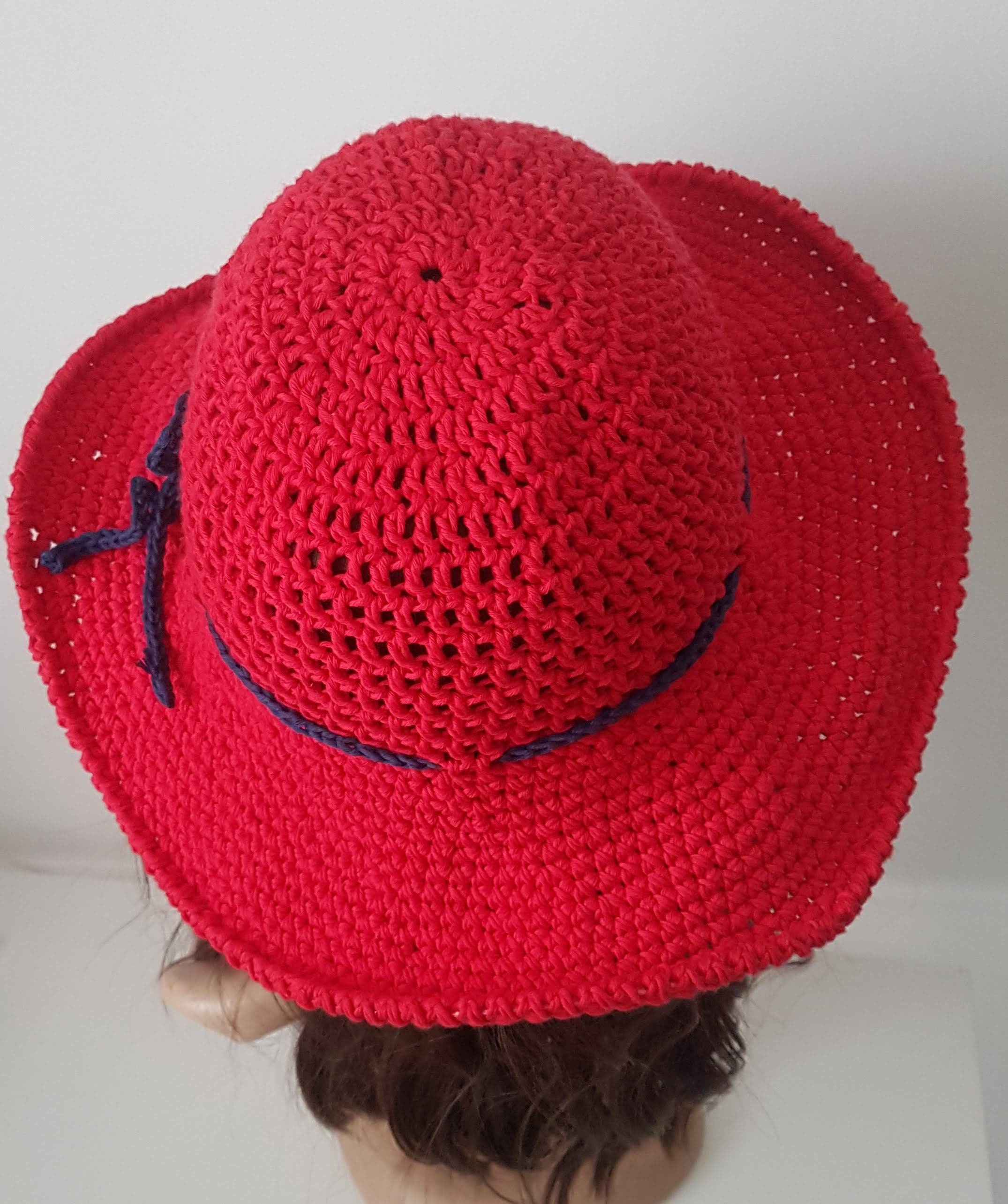 Women's Wide Brim Red Floppy Cotton Sun Hat Folding Etsy UK