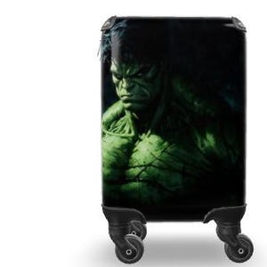 Op Hulk geïnspireerde handbagage Lichtgewicht handbagage 4-wiel polycarbonaat ABS spinner kofferventilator Reiscadeau