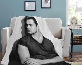 HUGE BEST PRICE Sebastian Stan Blanket Fleece Travelling  Birthday Gifts Mothers Fathers Day