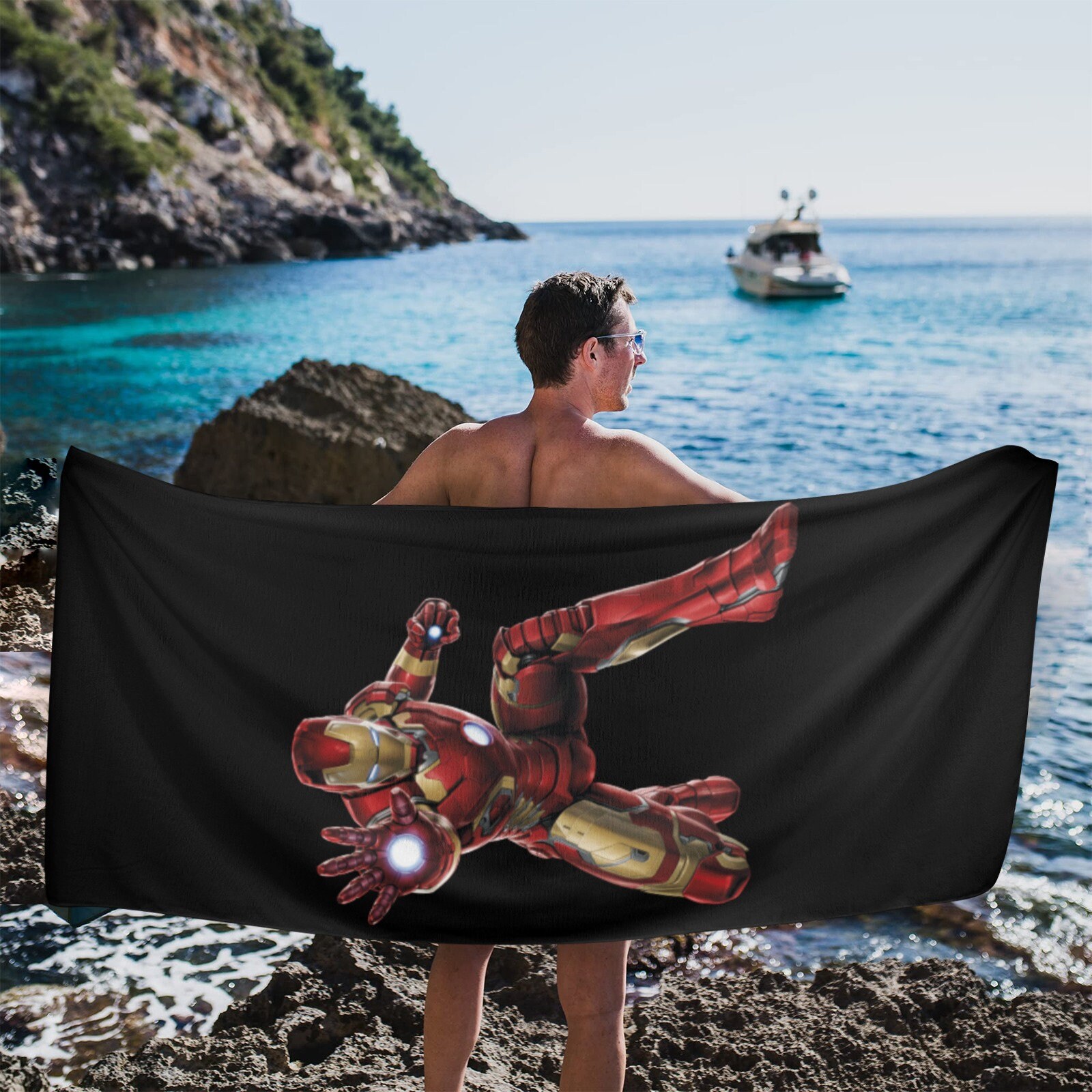 Iron man beach towel hotsell