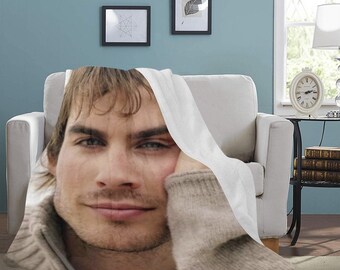 HUGE BEST PRICE Ian Somerhalder Blanket Fleece Travelling Birthday Gifts Valentines Day