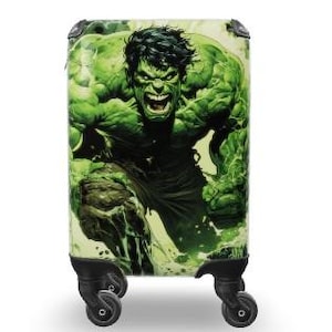 Op Hulk geïnspireerde handbagage Lichtgewicht handbagage 4-wiel polycarbonaat ABS spinner kofferventilator Reiscadeau