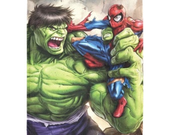 HUGE BEST PRICE Hulk Blanket Spiderman Fleece Travelling Avengers Super Hero Birthday Gifts Mothers Fathers Day