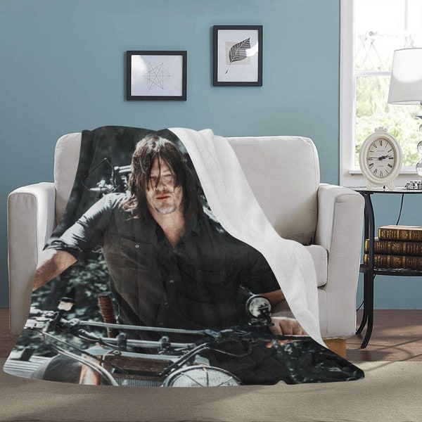 MIGLIOR PREZZO ENORME Coperta in pile Norman Reedus da viaggio, regali di compleanno, San Valentino