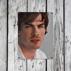 Ian Somerhalder Metal Tin Sign  Birthday Gifts Valentines Day
