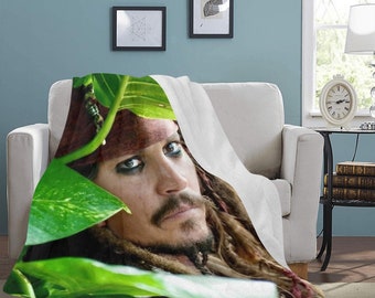 HUGE BEST PRICE Johnny Depp Blanket Jack Sparrow Fleece Travelling  Birthday Gifts Mothers Fathers Day
