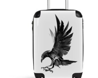 Viking Raven Suitcase Cabin Travelling  Odin Valhalla Norse Mythology Nordic Gifts Birthday Anniversary