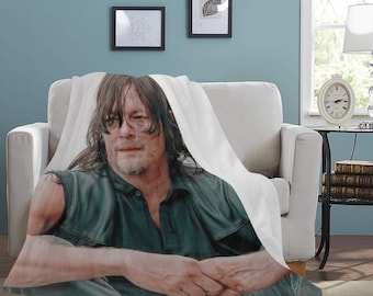 HUGE BEST PRICE Norman Reedus Blanket Fleece Travelling Birthday Gifts Valentines Day