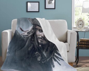 HUGE BEST PRICE Johnny Depp Blanket Jack Sparrow Fleece Travelling  Birthday Gifts Mothers Fathers Day