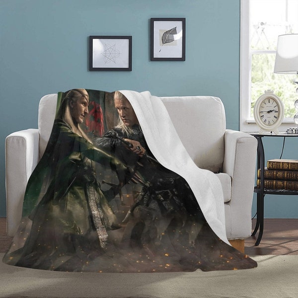 MIGLIOR PREZZO ENORME Coperta in pile di Daemon Targaryen da viaggio, regalo di compleanno per supereroi, San Valentino