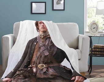 HUGE BEST PRICE Sam Heughan Blanket Fleece Travelling Birthday Gifts Mothers Fathers Day