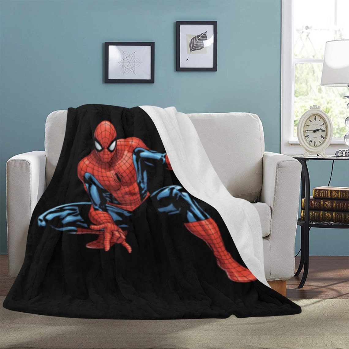 Spiderman Blanket Fleece Travelling Super Hero Birthday Gifts Etsy