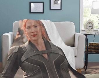 HUGE BEST PRICE Black Widow Blanket Fleece Natasha Romanoff  Travelling  Birthday Gifts Anniversary