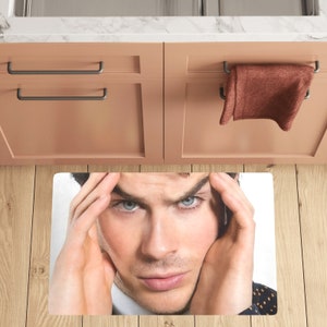 Ian Somerhalder Kitchen Mat Rubber Material  Birthday Gifts Anniversary Valentines Day
