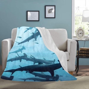 HUGE BEST PRICE Hammer Head Shark Blanket Fleece Travelling Birthday Gifts Mothers Fathers Day
