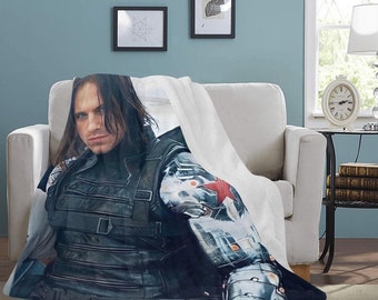 ENORME BESTE PRIJS Winter Soldier-deken Fleece Sebastian Stan Reizen Verjaardagscadeaus Jubileum