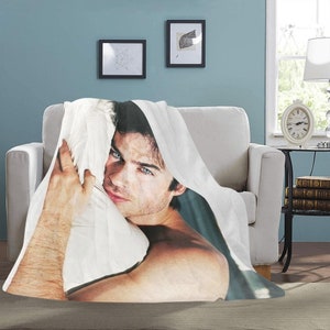 Manta polar de Ian Somerhalder al mejor precio, regalo de cumpleaños para viajes, día de San Valentín