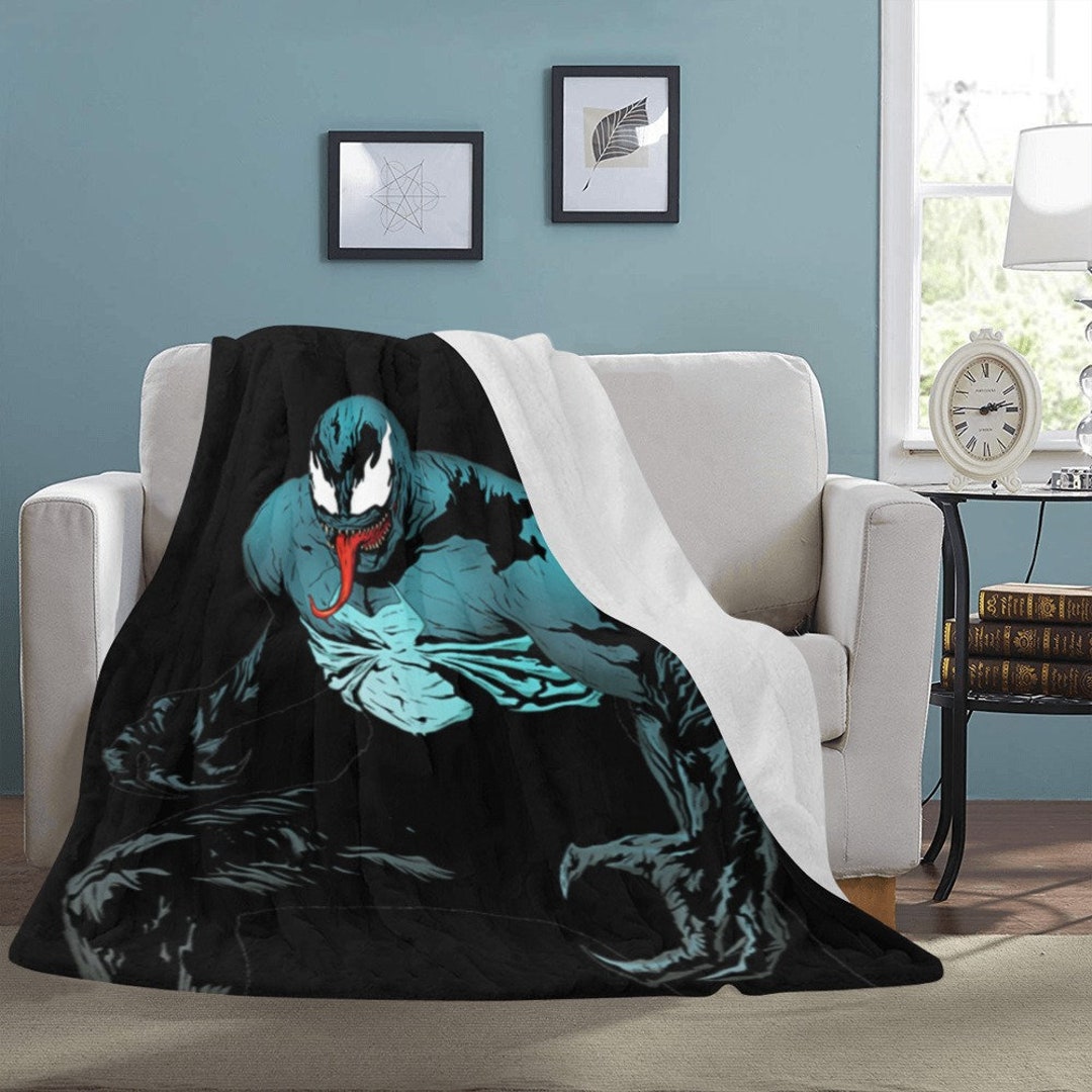 Venom Blanket Fleece Travelling Super Hero Birthday Gifts Mothers