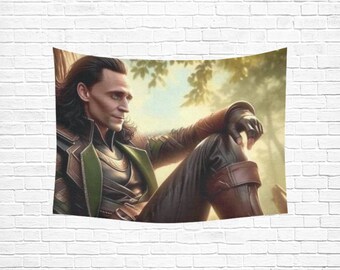 Loki Wall Tapestry Hanging Travelling Actor Birthday Gifts