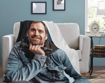 HUGE BEST PRICE Sebastian Stan Blanket Fleece Travelling  Birthday Gifts Mothers Fathers Day